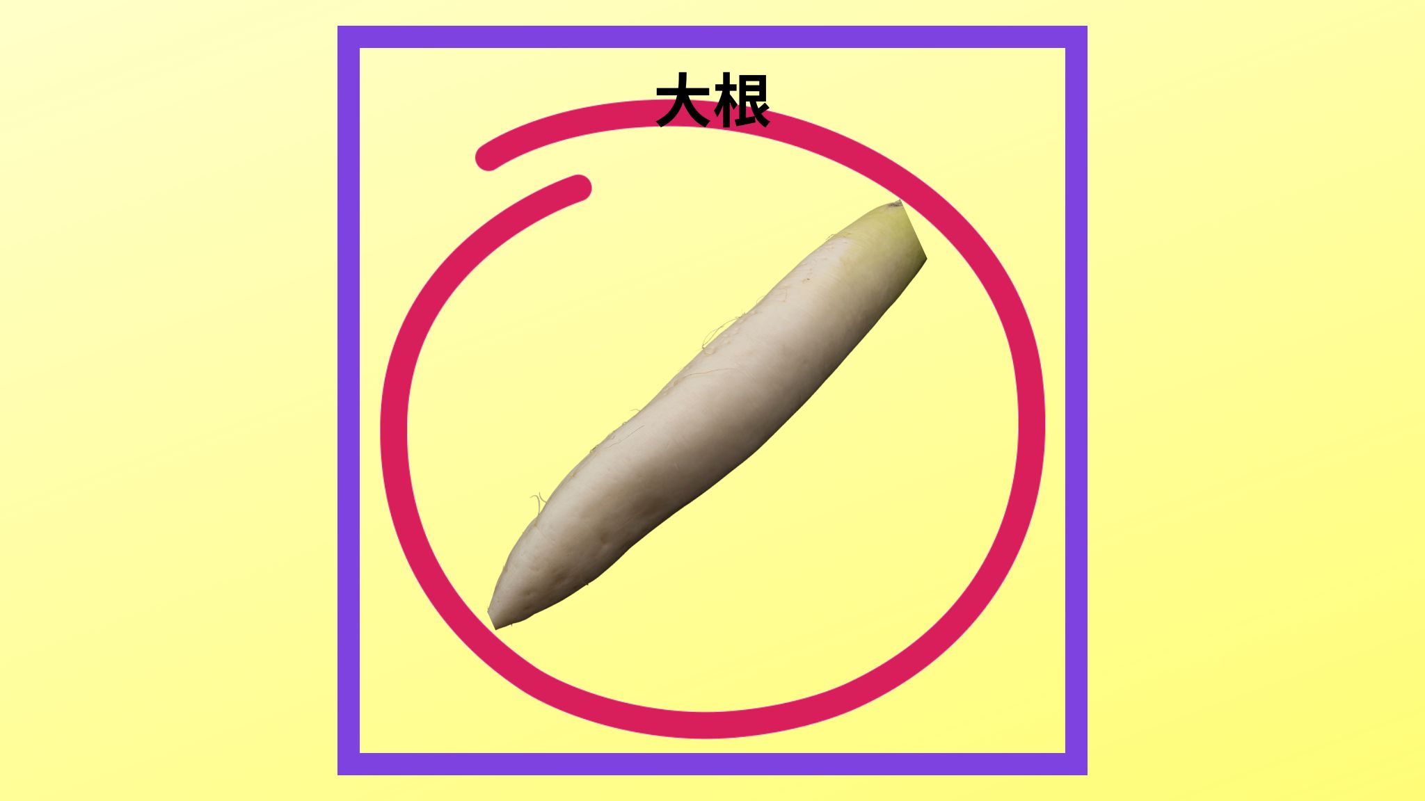 美味しい大根の紹介写真です。